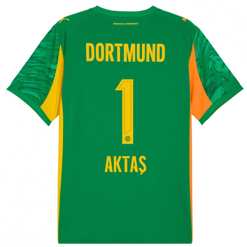 Danxen Uomo Yılmaz Aktaş #1 Maglia Gara Portiere Verde Arancione 2025/26 Maglietta