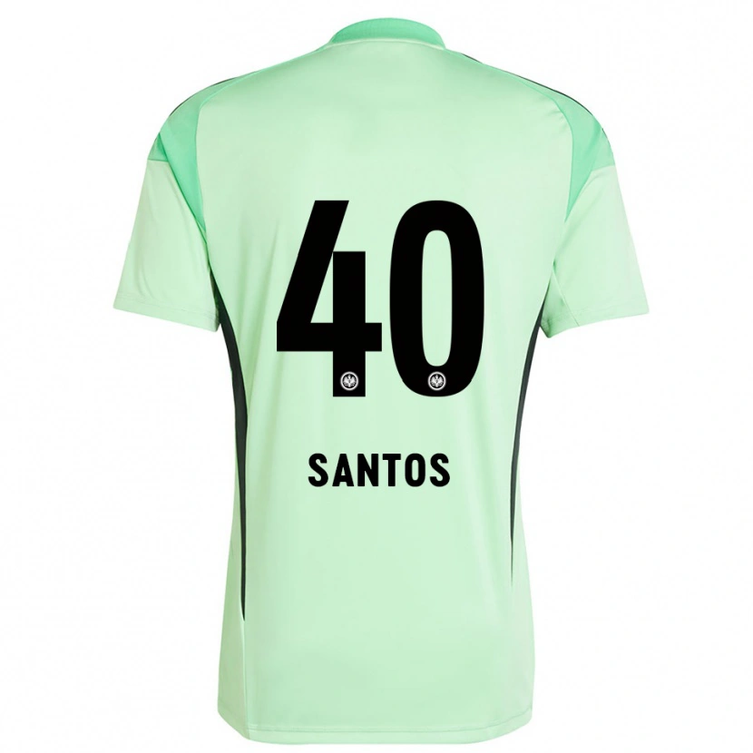 Danxen Uomo Kauã Santos #40 Maglia Gara Portiere Verde Chiaro Nero 2025/26 Maglietta
