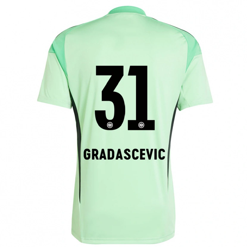 Danxen Uomo Meris Gradascevic #31 Maglia Gara Portiere Verde Chiaro Nero 2025/26 Maglietta