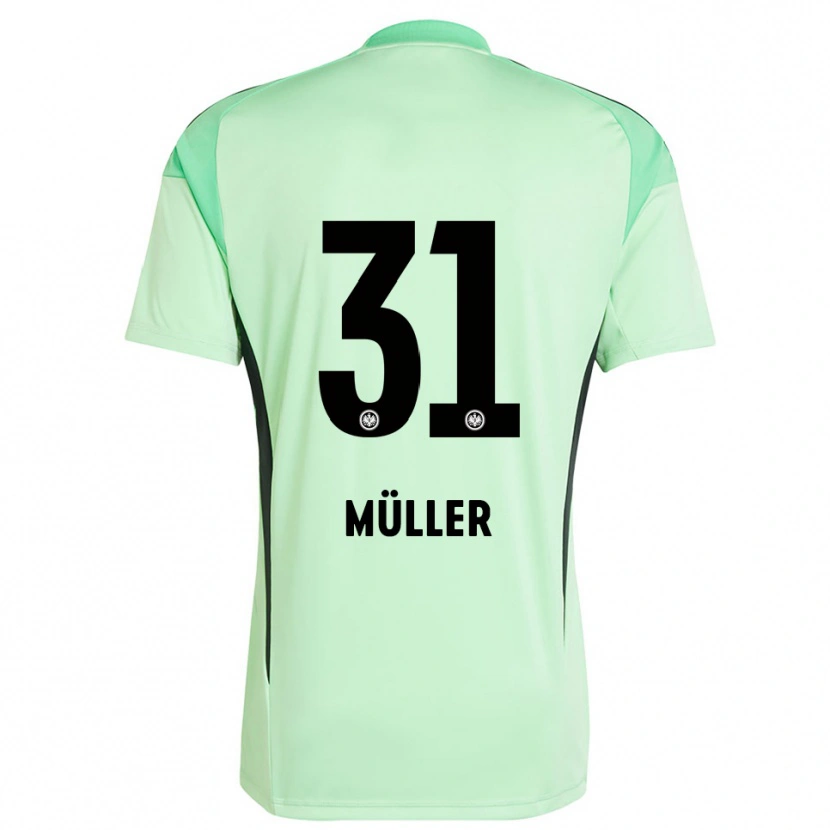Danxen Uomo Laurin Müller #31 Maglia Gara Portiere Verde Chiaro Nero 2025/26 Maglietta
