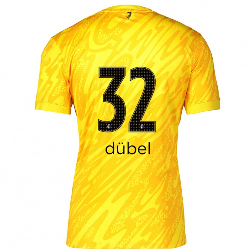 Danxen Uomo Sarah-Lisa Dübel #32 Maglia Gara Portiere Giallo Nero 2025/26 Maglietta