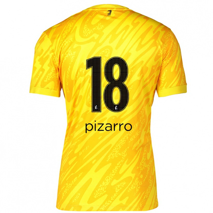 Danxen Uomo Théodore Pizarro #18 Maglia Gara Portiere Giallo Nero 2025/26 Maglietta
