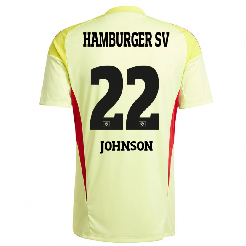 Danxen Uomo Emmanuel Johnson #22 Maglia Gara Portiere Giallo Nero Rosso 2025/26 Maglietta