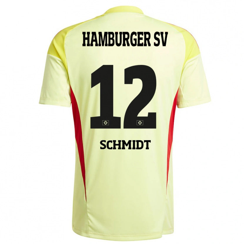 Danxen Uomo Bennet Schmidt #12 Maglia Gara Portiere Giallo Nero Rosso 2025/26 Maglietta