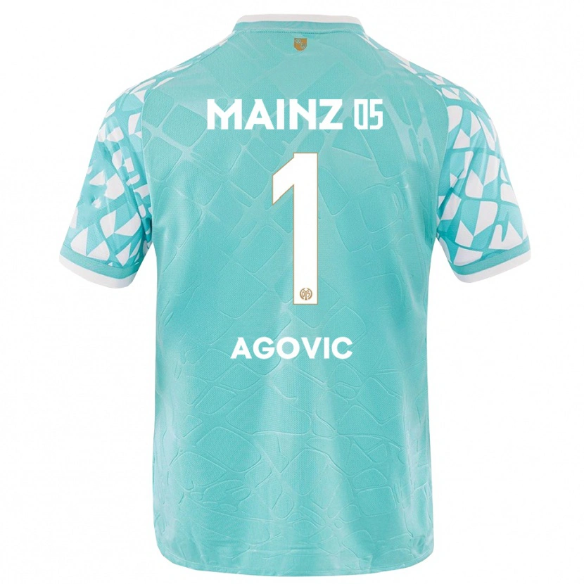 Danxen Uomo Daris Agovic #1 Maglia Gara Portiere Bianco Turchese 2025/26 Maglietta
