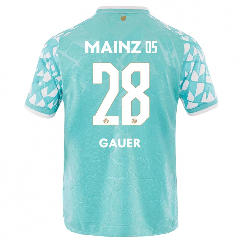 Danxen Uomo Luke Gauer #28 Maglia Gara Portiere Bianco Turchese 2025/26 Maglietta