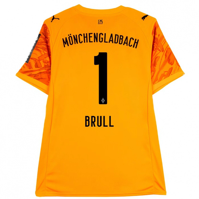 Danxen Uomo Maximilian Brüll #1 Maglia Gara Portiere Arancione Giallo Nero 2025/26 Maglietta