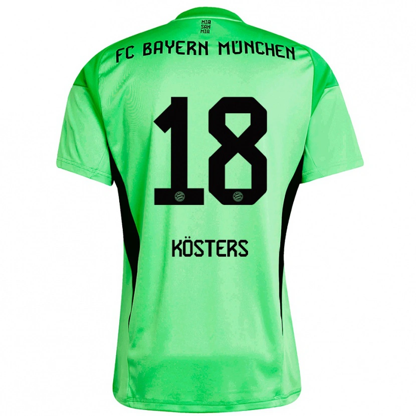 Danxen Uomo Matthias Kösters #18 Maglia Gara Portiere Verde Primavera Medio 2025/26 Maglietta