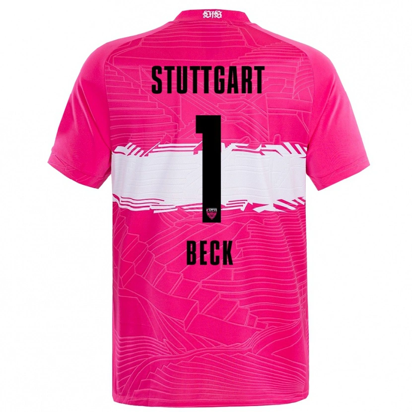 Danxen Uomo Kiara Beck #1 Maglia Gara Portiere Rosa Profondo Nero 2025/26 Maglietta