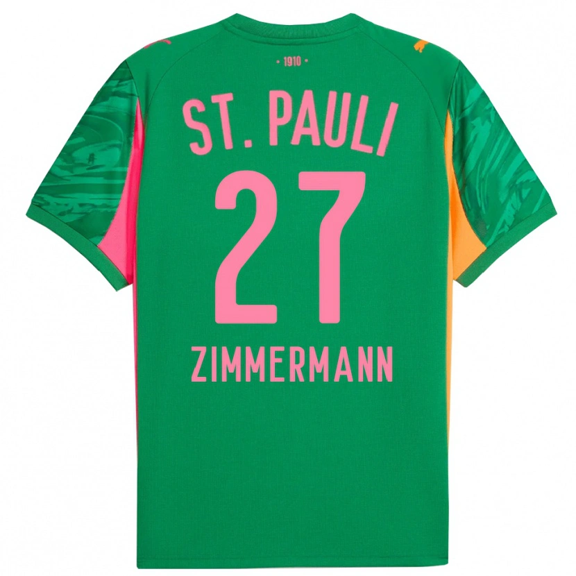 Danxen Uomo Tara Zimmermann #27 Maglia Gara Portiere Verde Arancione Rosa 2025/26 Maglietta