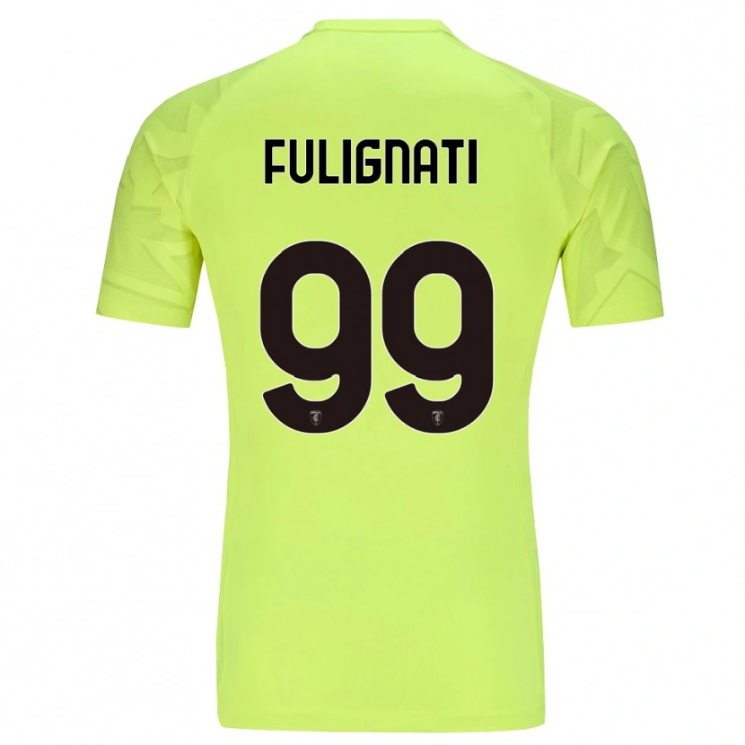 Danxen Uomo Andrea Fulignati #99 Maglia Gara Portiere Verde Fluorescente 2025/26 Maglietta