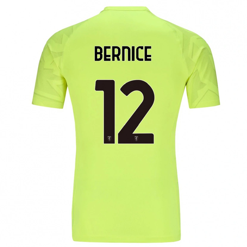 Danxen Uomo Matteo Bernice #12 Maglia Gara Portiere Verde Fluorescente 2025/26 Maglietta
