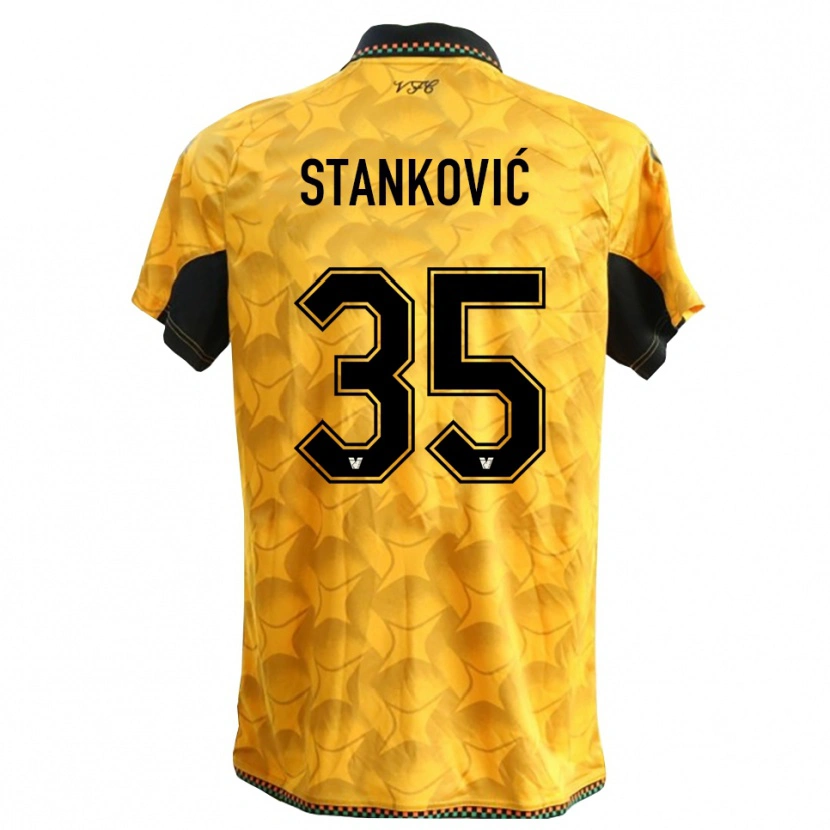 Danxen Uomo Filip Stanković #35 Maglia Gara Portiere Giallo Nero 2025/26 Maglietta