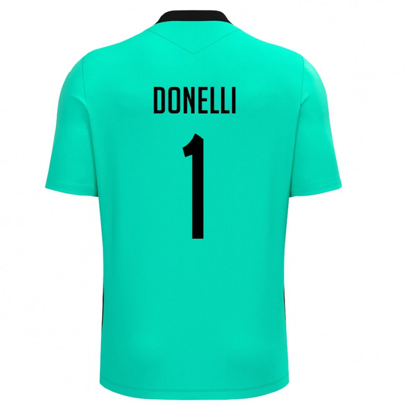 Danxen Uomo Matteo Donelli #1 Maglia Gara Portiere Turchese Nero 2025/26 Maglietta