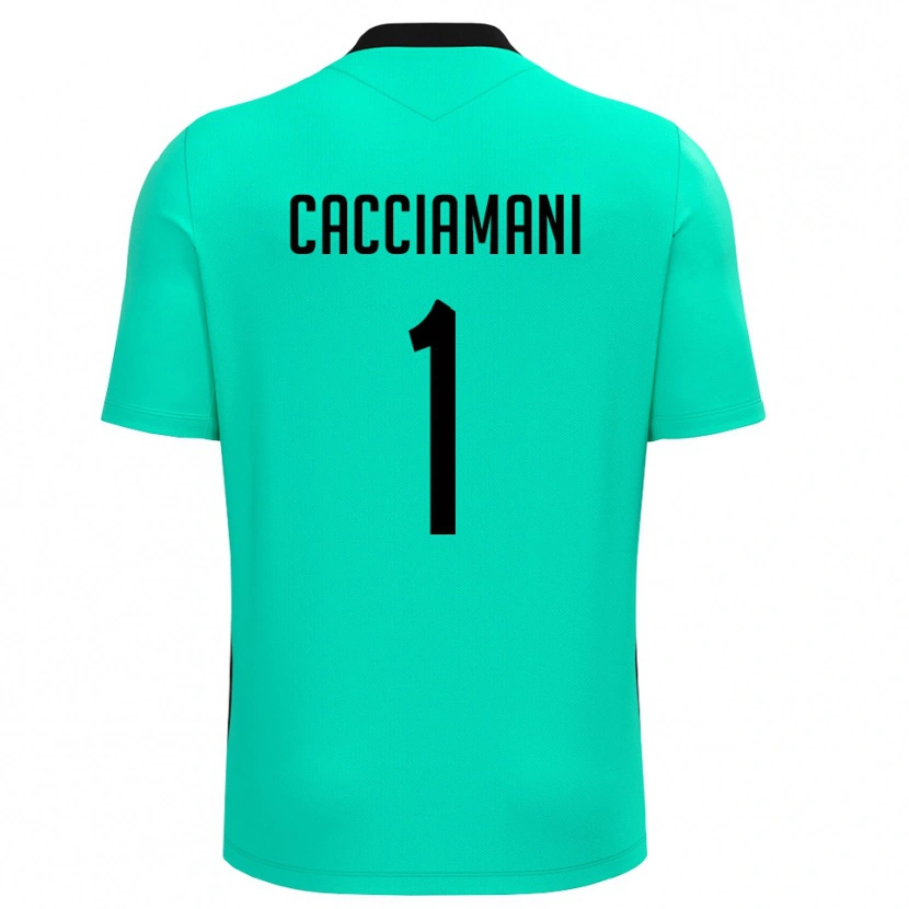 Danxen Uomo Niccolò Cacciamani #1 Maglia Gara Portiere Turchese Nero 2025/26 Maglietta