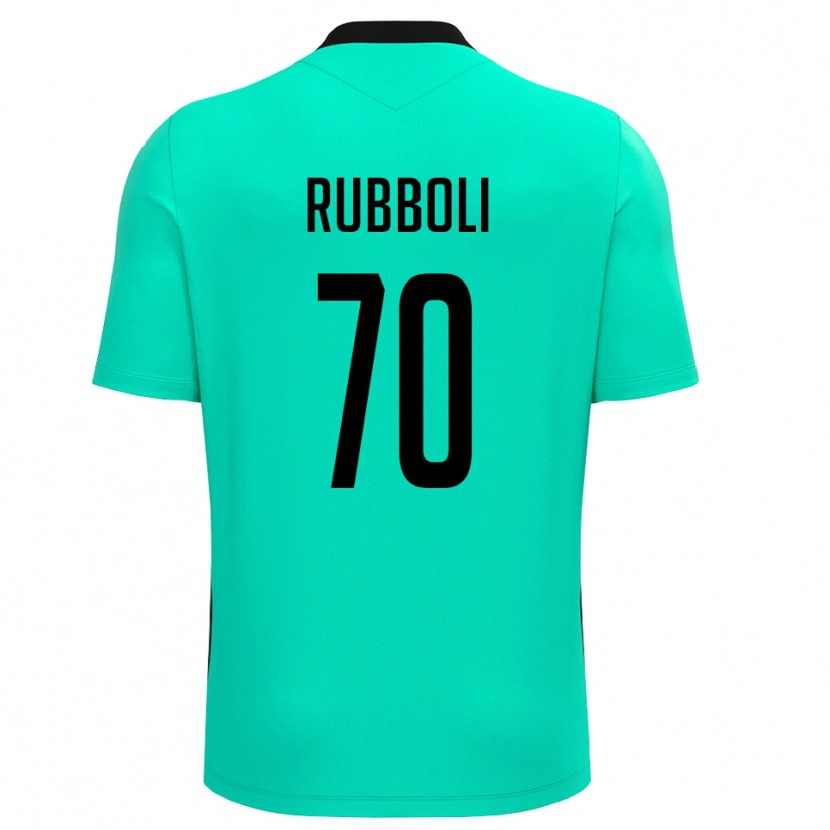 Danxen Uomo Lorenzo Rubboli #70 Maglia Gara Portiere Turchese Nero 2025/26 Maglietta