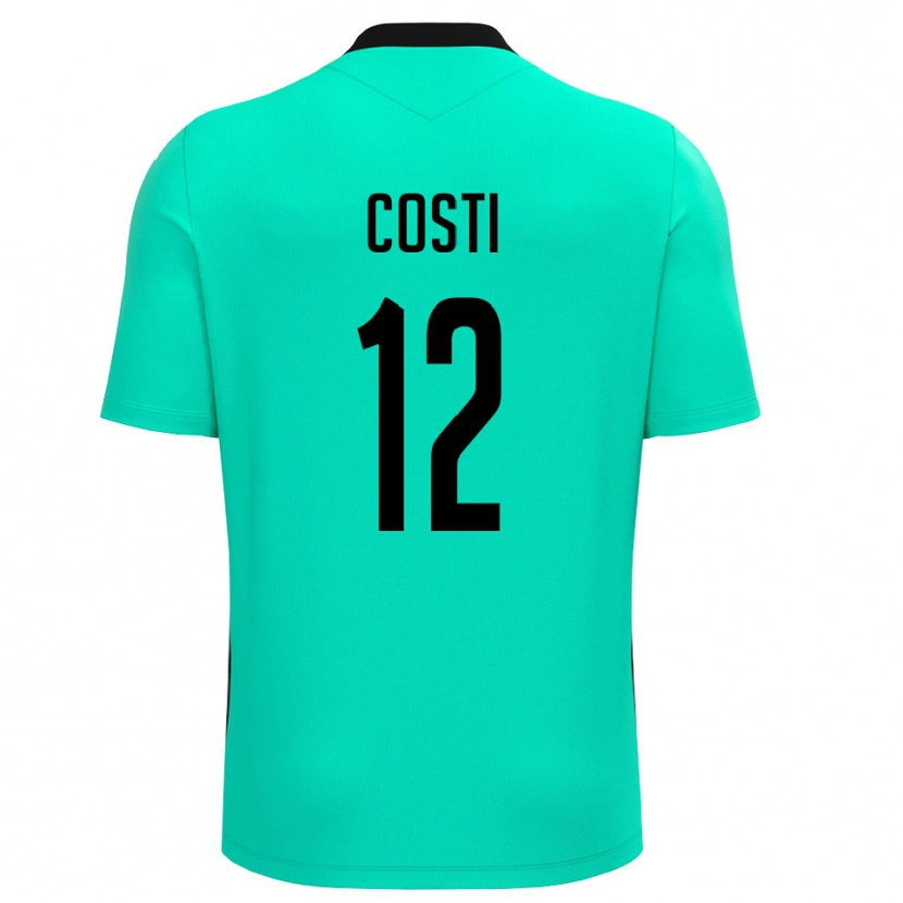 Danxen Uomo Filippo Costi #12 Maglia Gara Portiere Turchese Nero 2025/26 Maglietta