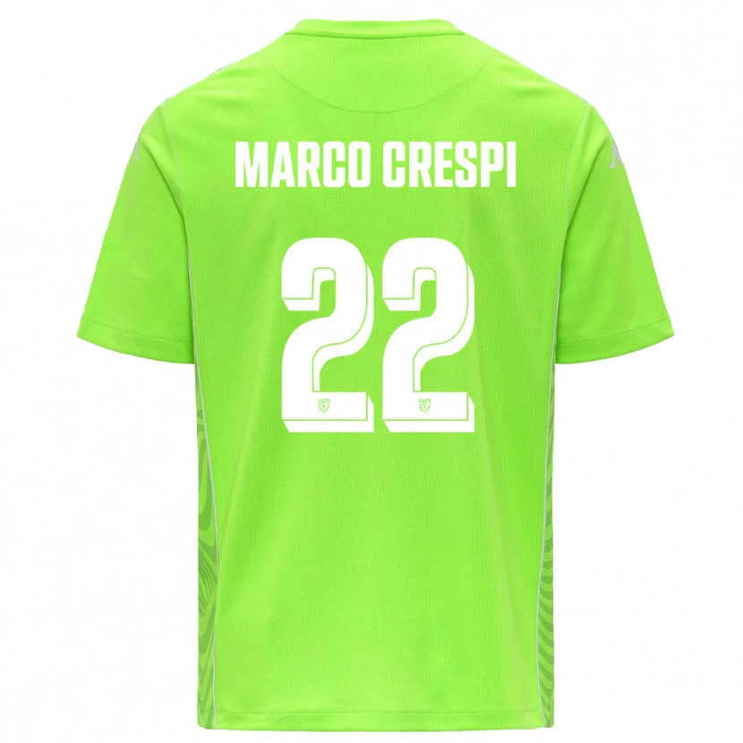 Danxen Uomo Gian Marco Crespi #22 Maglia Gara Portiere Verde Prato Bianco 2025/26 Maglietta