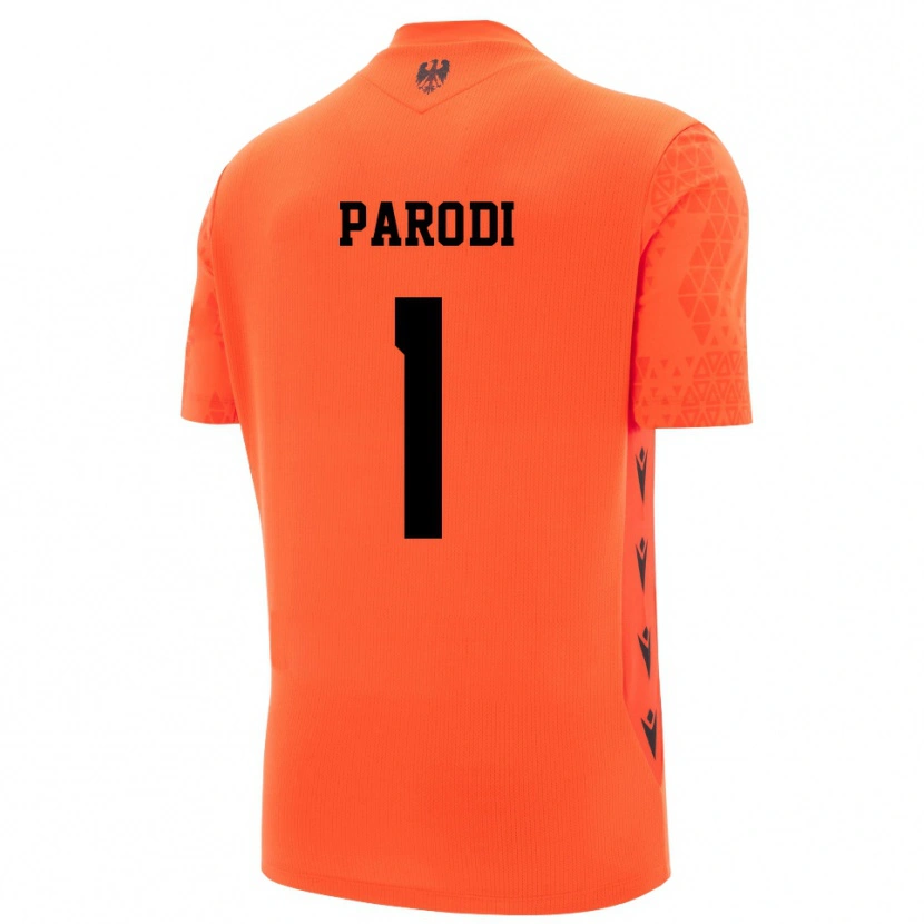 Danxen Uomo Alessio Parodi #1 Maglia Gara Portiere Arancio Scuro Nero 2025/26 Maglietta