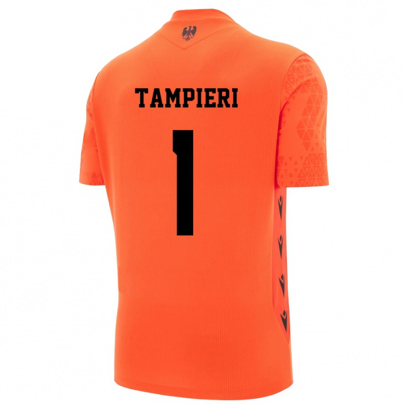 Danxen Uomo Amanda Tampieri #1 Maglia Gara Portiere Arancio Scuro Nero 2025/26 Maglietta