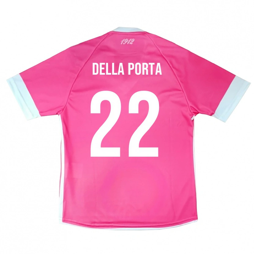 Danxen Uomo Simone Della Porta #22 Maglia Gara Portiere Fucsia Bianco 2025/26 Maglietta