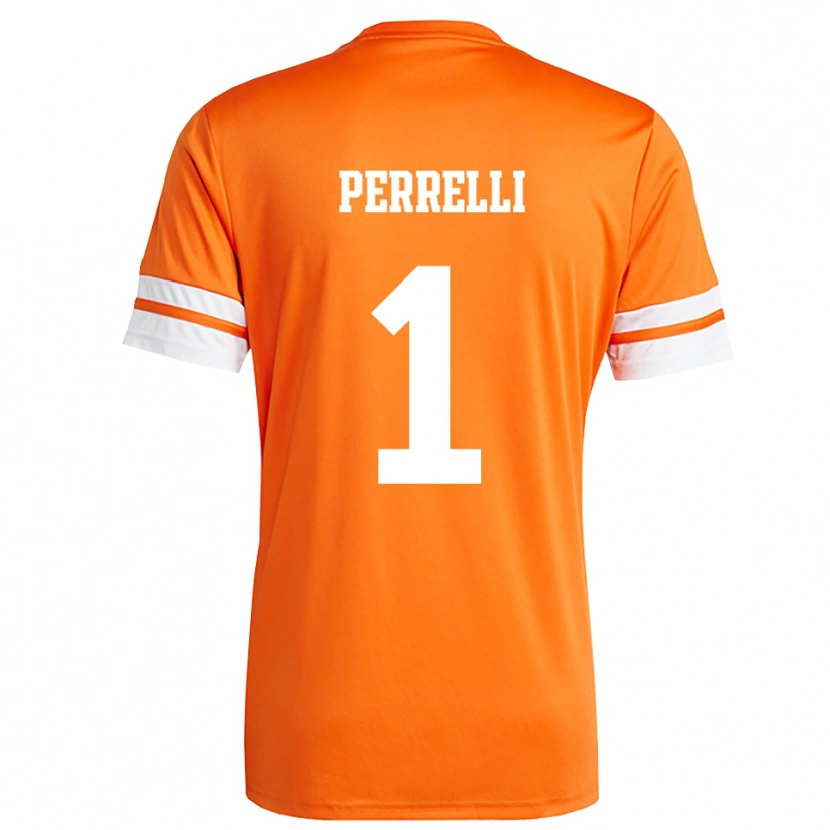 Danxen Uomo Samuele Perrelli #1 Maglia Gara Portiere Arancio Bianco 2025/26 Maglietta