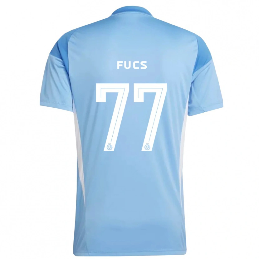 Danxen Uomo Roee Fucs #77 Maglia Gara Portiere Azzurro Bianco 2025/26 Maglietta