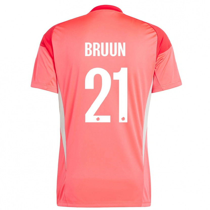 Danxen Uomo Alfred Bruun #21 Maglia Gara Portiere Bianco Rosso 2025/26 Maglietta