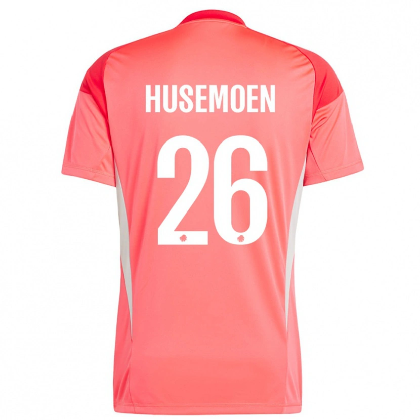 Danxen Uomo Astrid Husemoen #26 Maglia Gara Portiere Bianco Rosso 2025/26 Maglietta