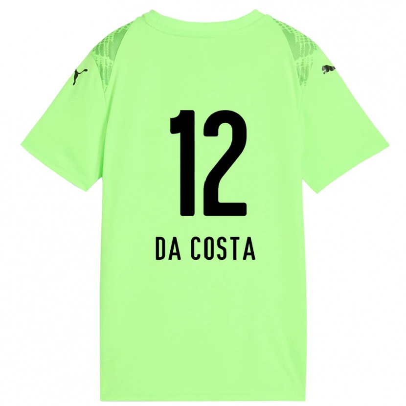 Danxen Uomo Paulo da Costa #12 Maglia Gara Portiere Verde Pallido Nero 2025/26 Maglietta