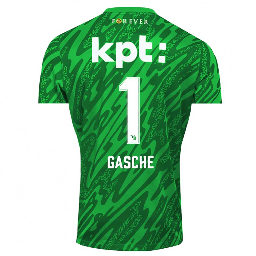 Danxen Uomo Bastian Gasche #1 Maglia Gara Portiere Verde Bianco 2025/26 Maglietta