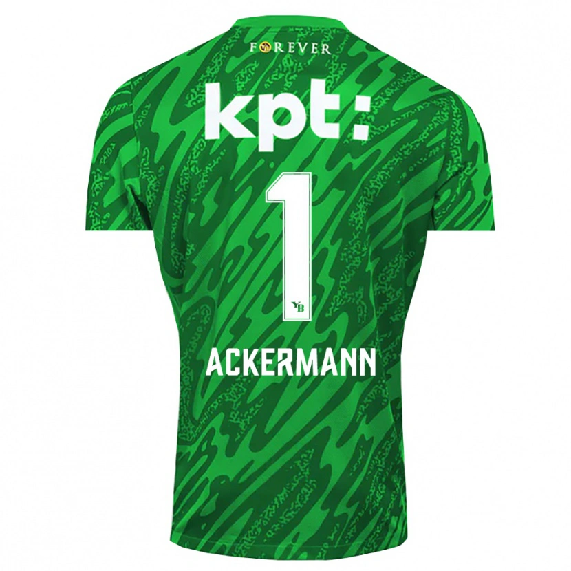 Danxen Uomo Jara Ackermann #1 Maglia Gara Portiere Verde Bianco 2025/26 Maglietta
