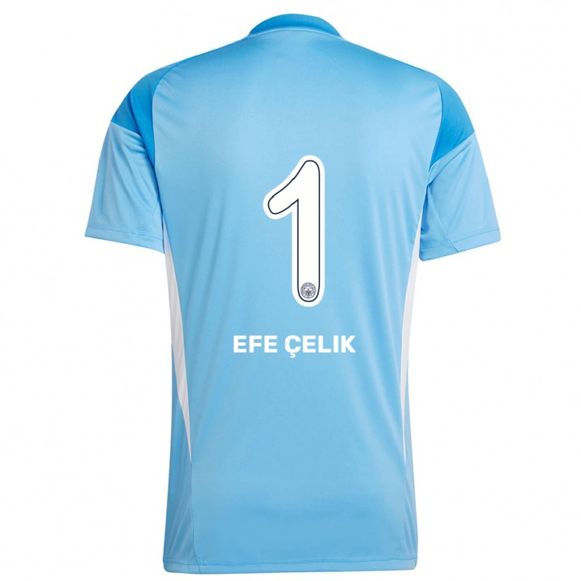 Danxen Uomo Mehmet Efe Çelik #1 Maglia Gara Portiere Blu Royal Bianco 2025/26 Maglietta