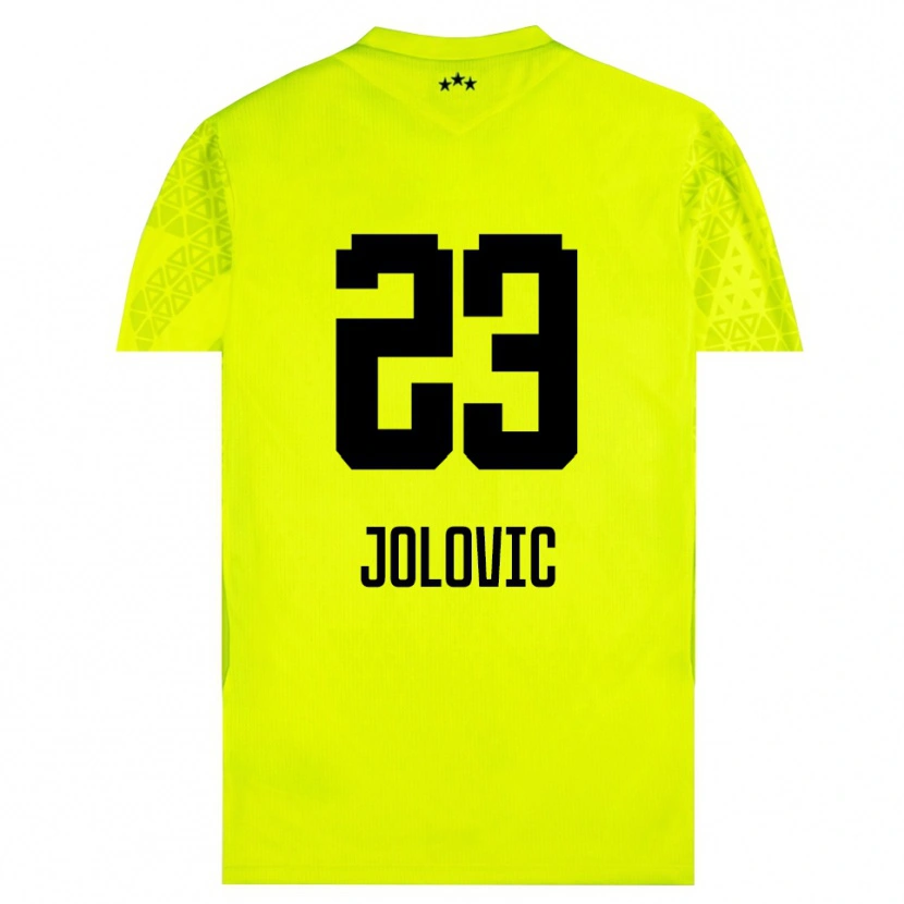 Danxen Uomo Bogdan Jolovic #23 Maglia Gara Portiere Verde Giallo Nero 2025/26 Maglietta