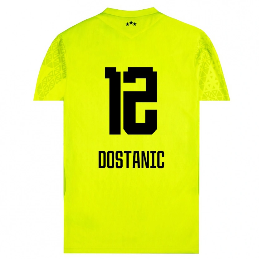 Danxen Uomo Filip Dostanic #12 Maglia Gara Portiere Verde Giallo Nero 2025/26 Maglietta