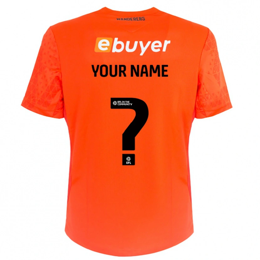 Danxen Uomo Bolton Wanderers Maglia Gara Portiere Nero Arancione 2025/26 Maglietta
