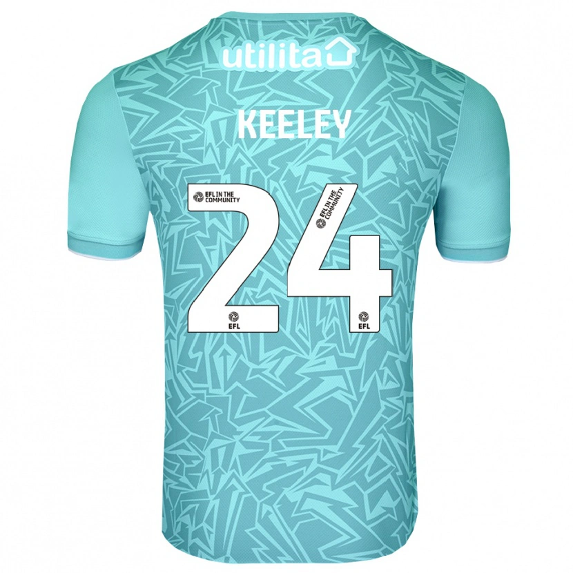 Danxen Uomo Josh Keeley #24 Maglia Gara Portiere Azzurro 2025/26 Maglietta