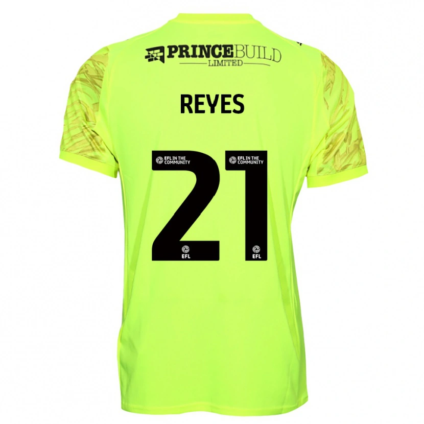 Danxen Uomo Vicente Reyes #21 Maglia Gara Portiere Nero Verde Fluorescente 2025/26 Maglietta