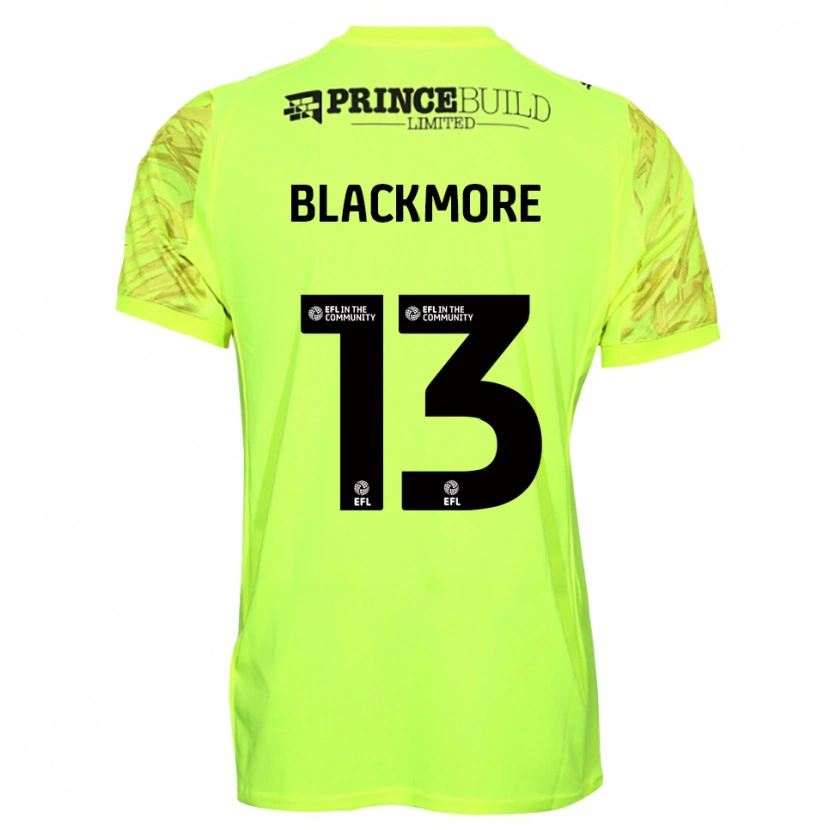 Danxen Uomo Will Blackmore #13 Maglia Gara Portiere Nero Verde Fluorescente 2025/26 Maglietta