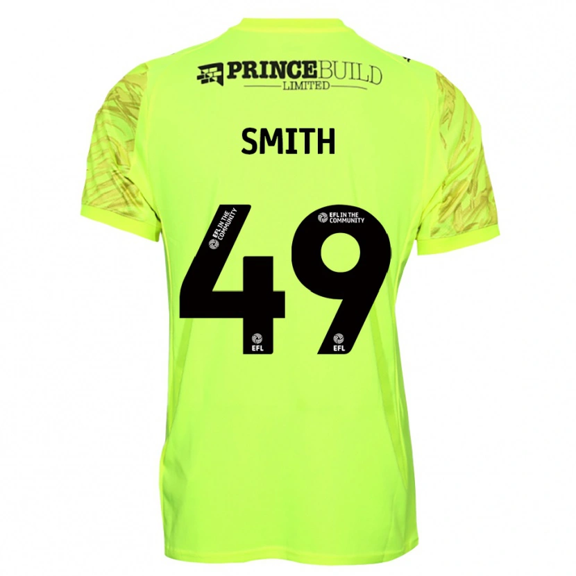 Danxen Uomo Bastian Smith #49 Maglia Gara Portiere Nero Verde Fluorescente 2025/26 Maglietta