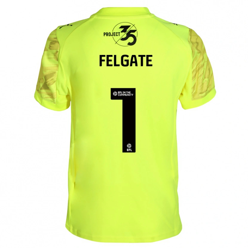 Danxen Uomo Lily Felgate #1 Maglia Gara Portiere Nero Verde Fluorescente 2025/26 Maglietta