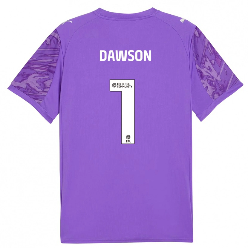 Danxen Uomo Cameron Dawson #1 Maglia Gara Portiere Viola Bianco 2025/26 Maglietta