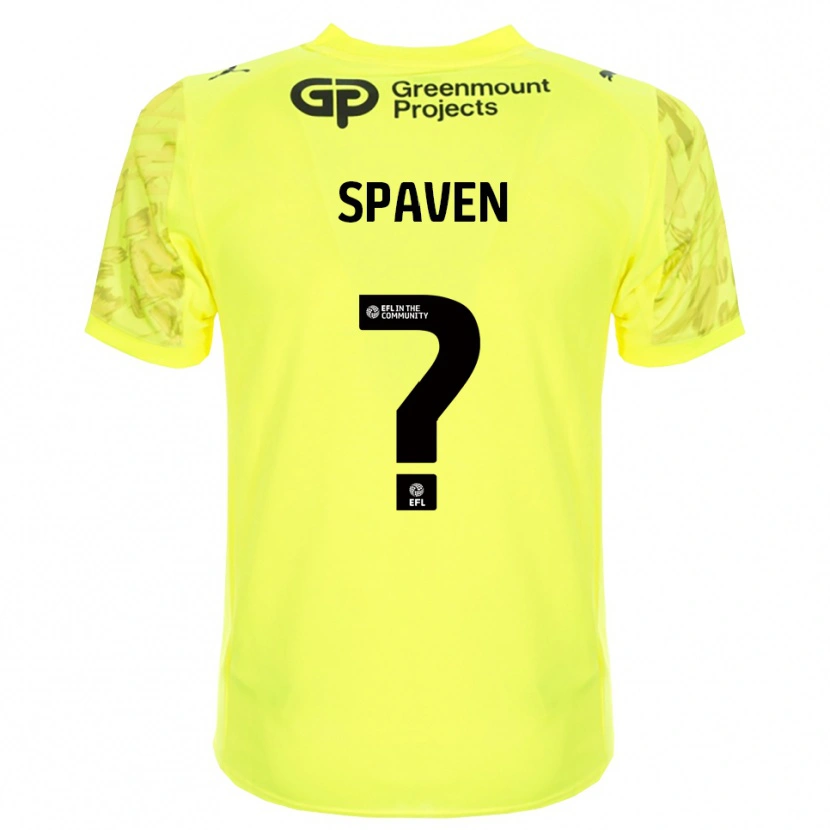 Danxen Uomo Jake Spaven #0 Maglia Gara Portiere Nero Verde Fluorescente 2025/26 Maglietta