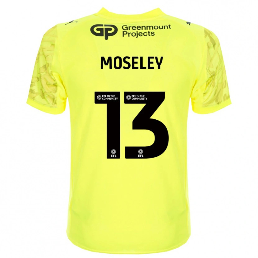 Danxen Uomo Faye Moseley #13 Maglia Gara Portiere Nero Verde Fluorescente 2025/26 Maglietta