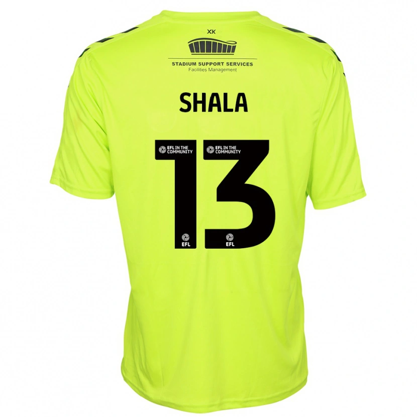 Danxen Uomo Laurence Shala #13 Maglia Gara Portiere Verde Fluorescente 2025/26 Maglietta