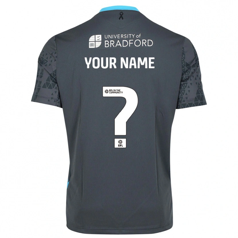 Danxen Uomo Bradford City Maglia Gara Portiere Grigio Nero 2025/26 Maglietta