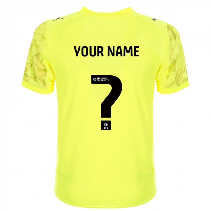 Danxen Uomo Stockport County Maglia Gara Portiere Nero Giallo 2025/26 Maglietta