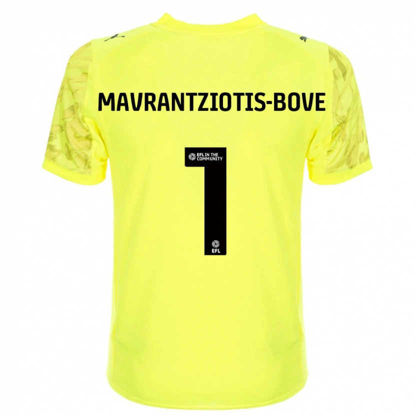 Danxen Uomo Kane Mavrantziotis-Bove #1 Maglia Gara Portiere Nero Giallo 2025/26 Maglietta