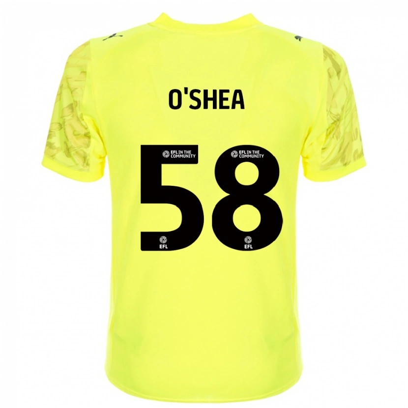 Danxen Uomo Cian O'Shea #58 Maglia Gara Portiere Nero Giallo 2025/26 Maglietta