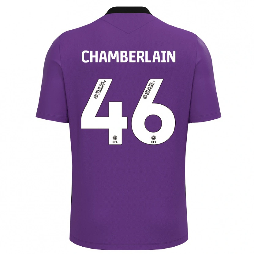 Danxen Uomo Harrison Chamberlain #46 Maglia Gara Portiere Bianco Viola 2025/26 Maglietta